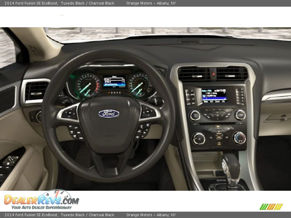 2014 Ford Fusion SE EcoBoost Tuxedo Black / Charcoal Black Photo #16