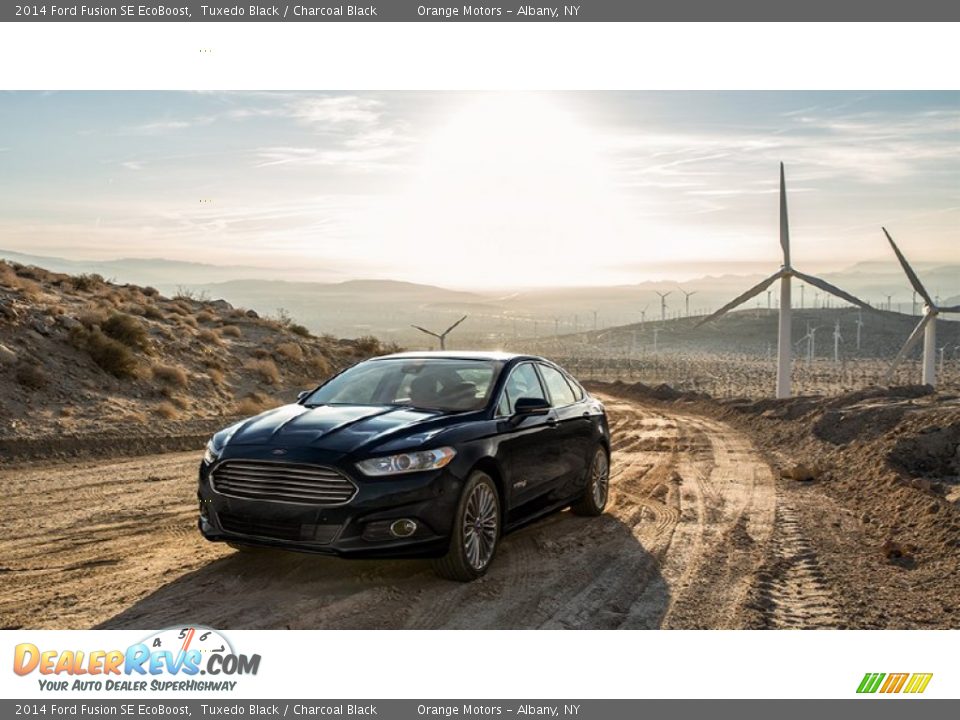 2014 Ford Fusion SE EcoBoost Tuxedo Black / Charcoal Black Photo #18