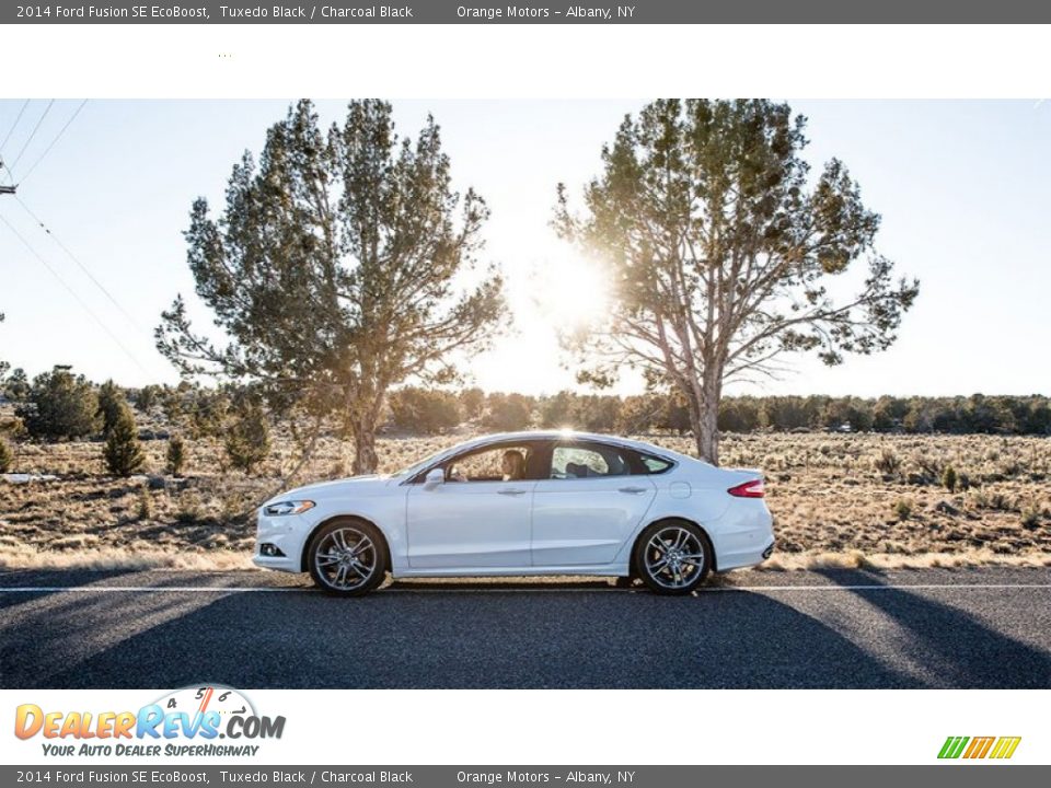 2014 Ford Fusion SE EcoBoost Tuxedo Black / Charcoal Black Photo #20