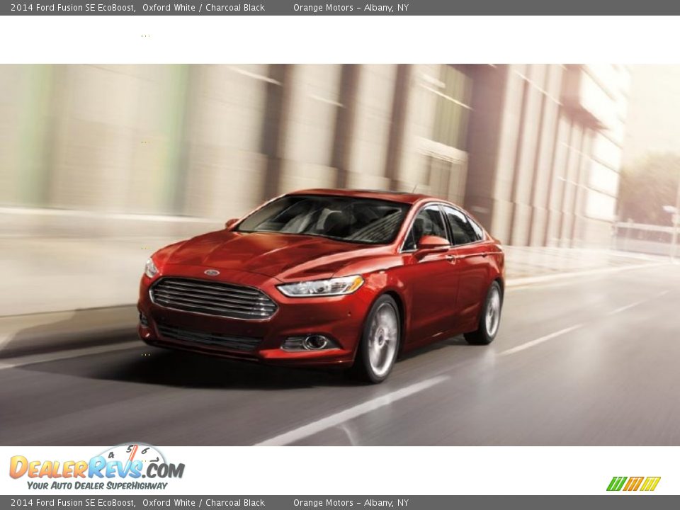 2014 Ford Fusion SE EcoBoost Oxford White / Charcoal Black Photo #15