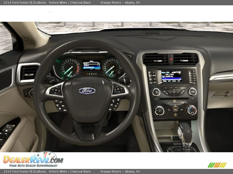 2014 Ford Fusion SE EcoBoost Oxford White / Charcoal Black Photo #16