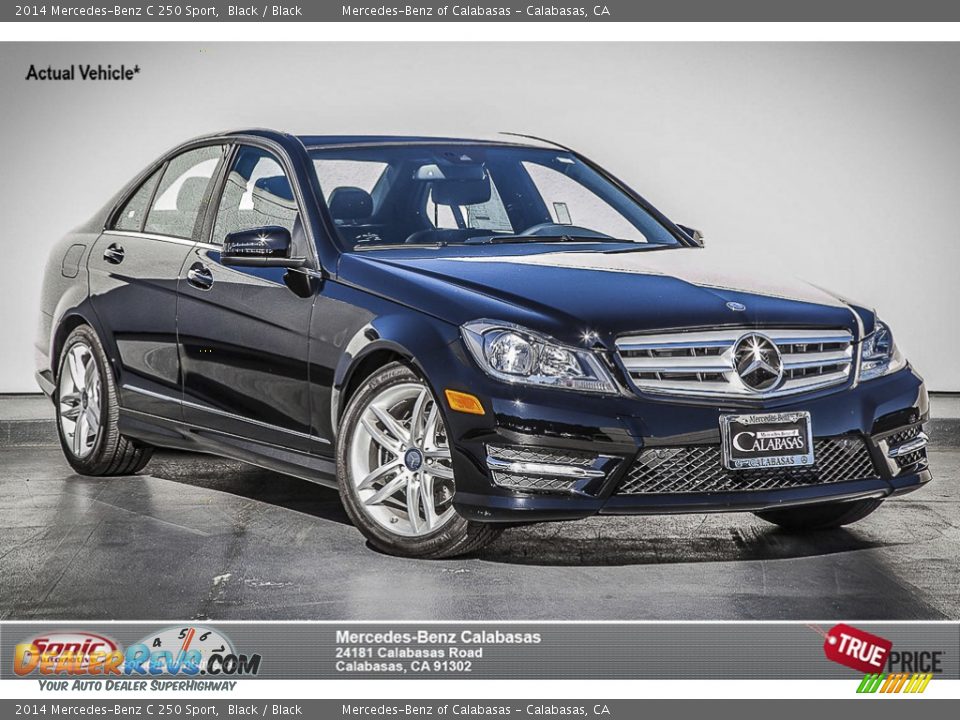 2014 Mercedes-Benz C 250 Sport Black / Black Photo #1