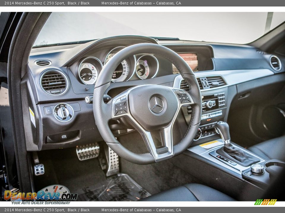 2014 Mercedes-Benz C 250 Sport Black / Black Photo #5