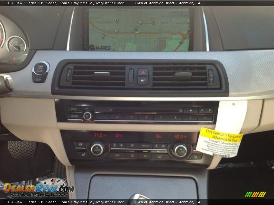 2014 BMW 5 Series 535i Sedan Space Gray Metallic / Ivory White/Black Photo #8
