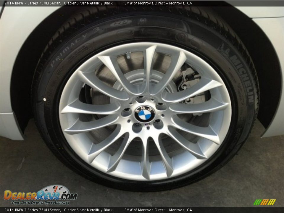 2014 BMW 7 Series 750Li Sedan Glacier Silver Metallic / Black Photo #4