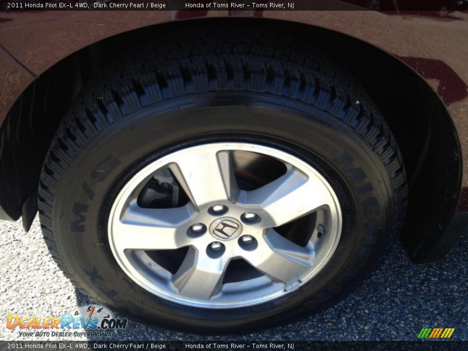 2011 Honda Pilot EX-L 4WD Dark Cherry Pearl / Beige Photo #3