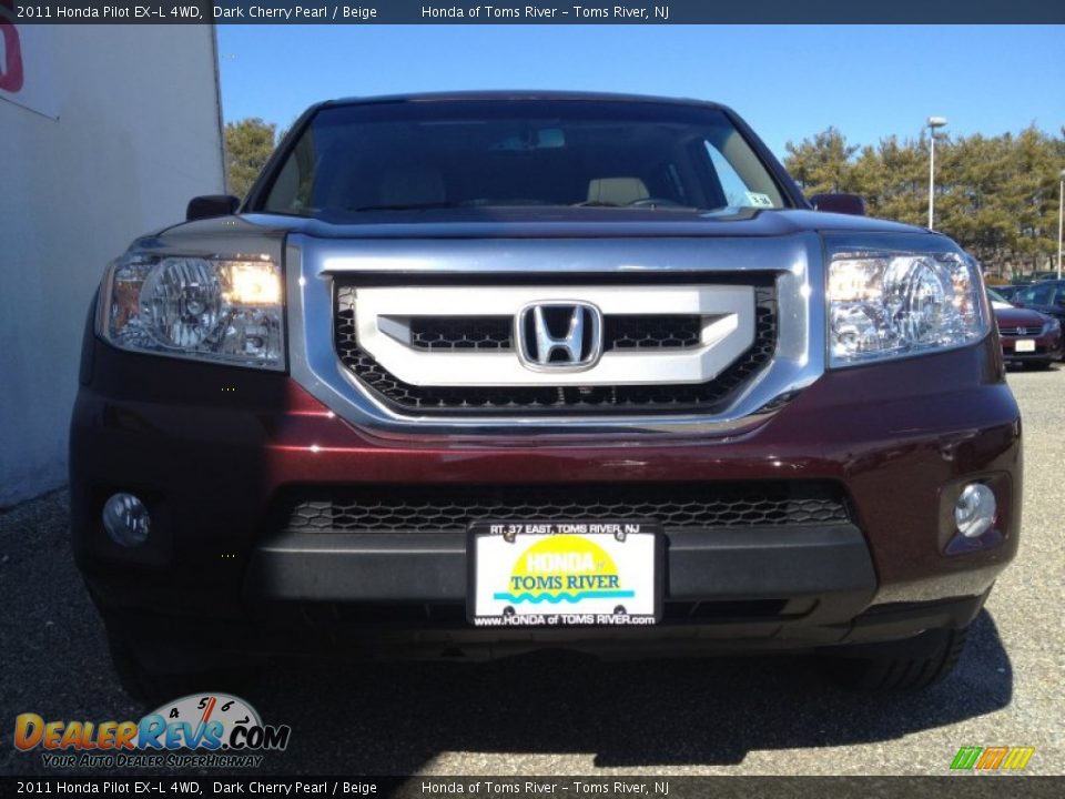 2011 Honda Pilot EX-L 4WD Dark Cherry Pearl / Beige Photo #4