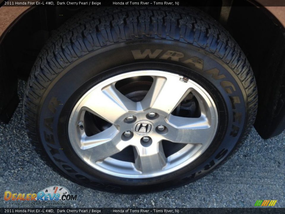 2011 Honda Pilot EX-L 4WD Dark Cherry Pearl / Beige Photo #6