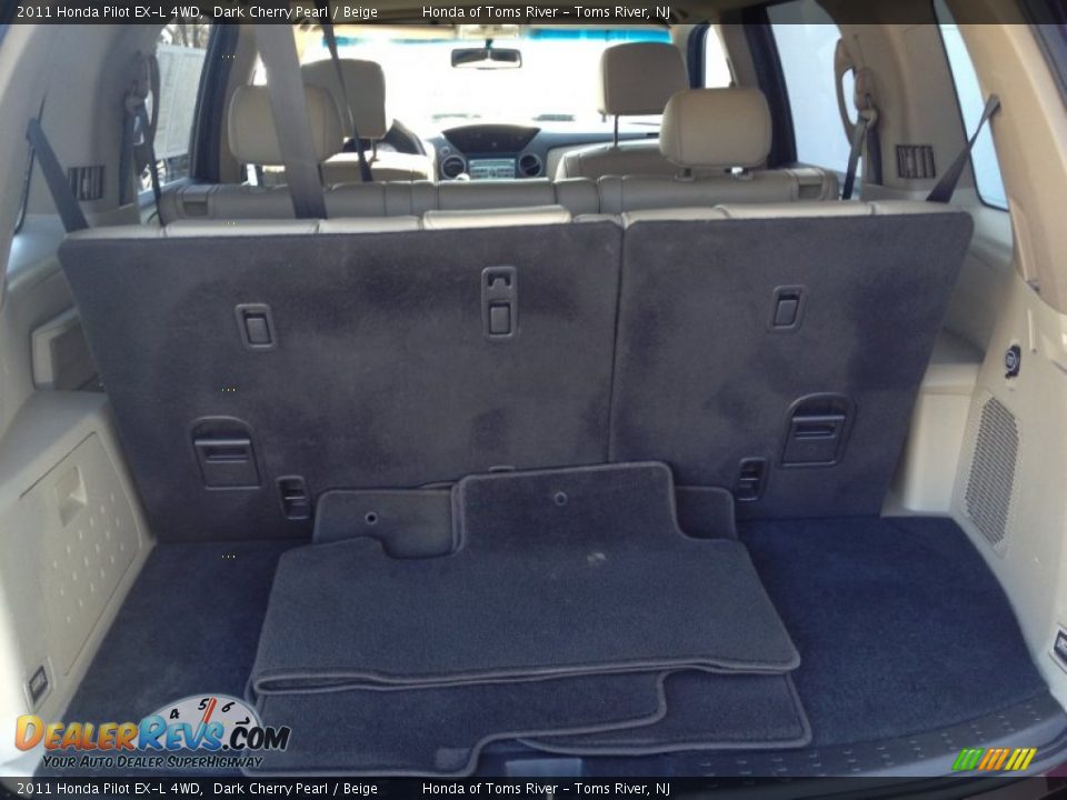 2011 Honda Pilot EX-L 4WD Dark Cherry Pearl / Beige Photo #9