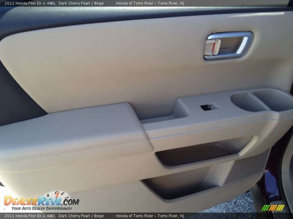 2011 Honda Pilot EX-L 4WD Dark Cherry Pearl / Beige Photo #10