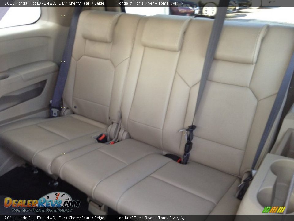 2011 Honda Pilot EX-L 4WD Dark Cherry Pearl / Beige Photo #12