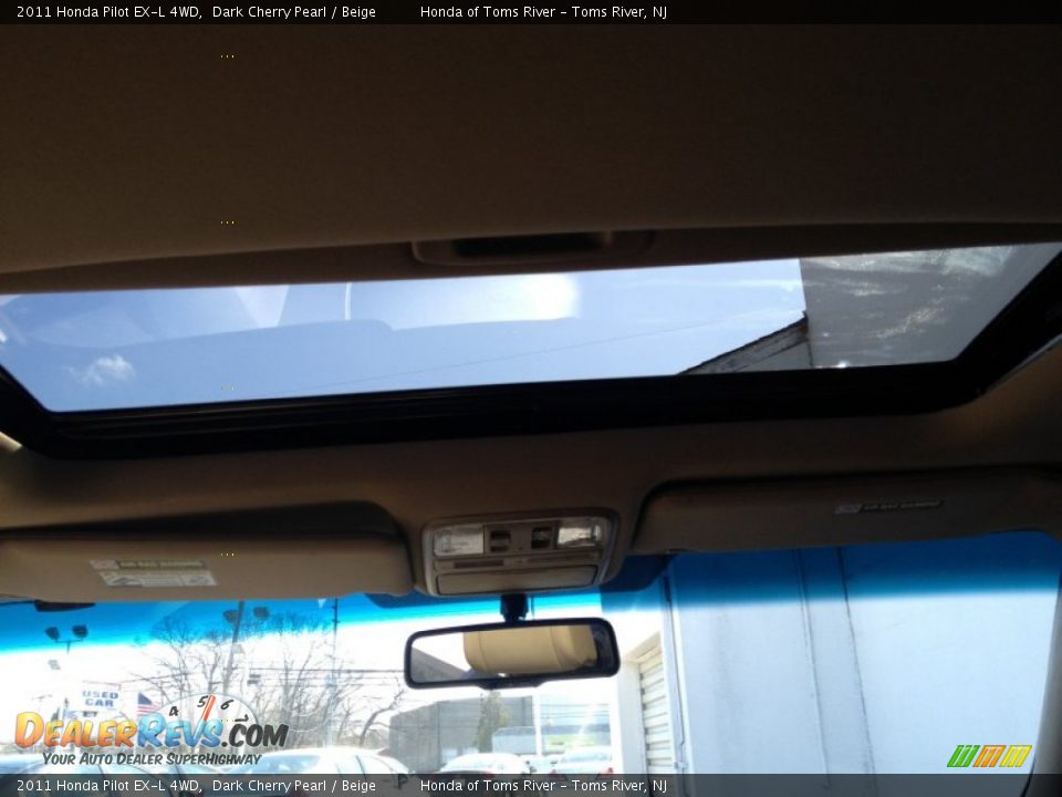 2011 Honda Pilot EX-L 4WD Dark Cherry Pearl / Beige Photo #13