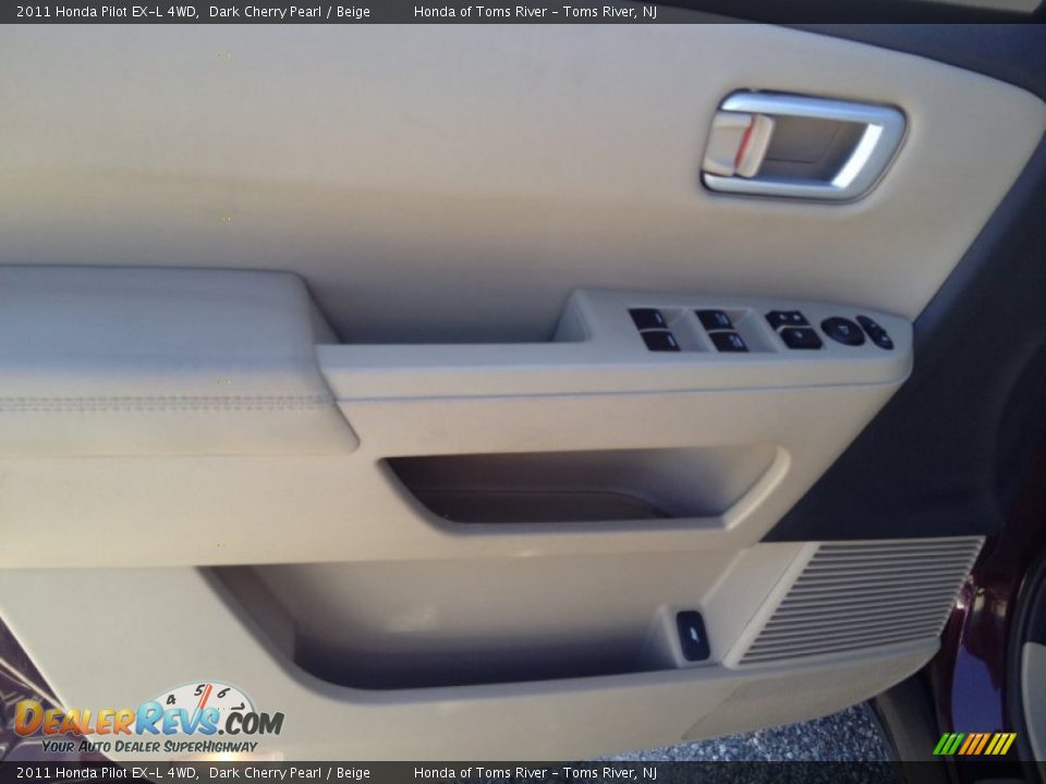 2011 Honda Pilot EX-L 4WD Dark Cherry Pearl / Beige Photo #17