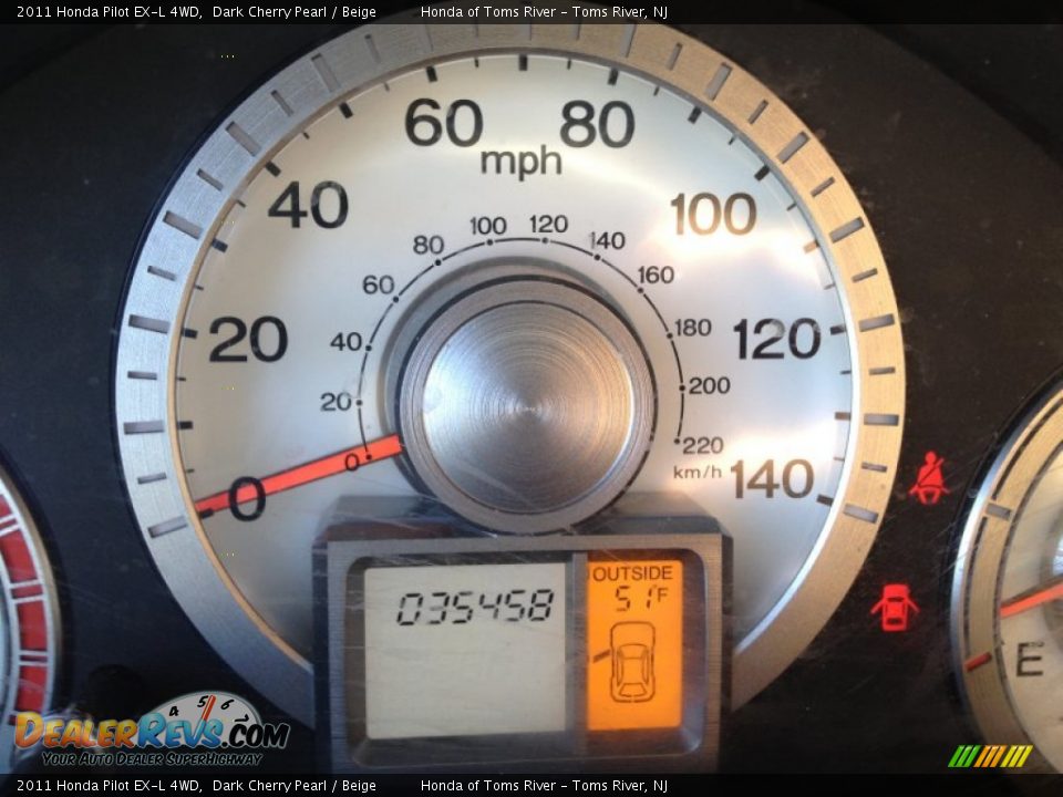 2011 Honda Pilot EX-L 4WD Dark Cherry Pearl / Beige Photo #21