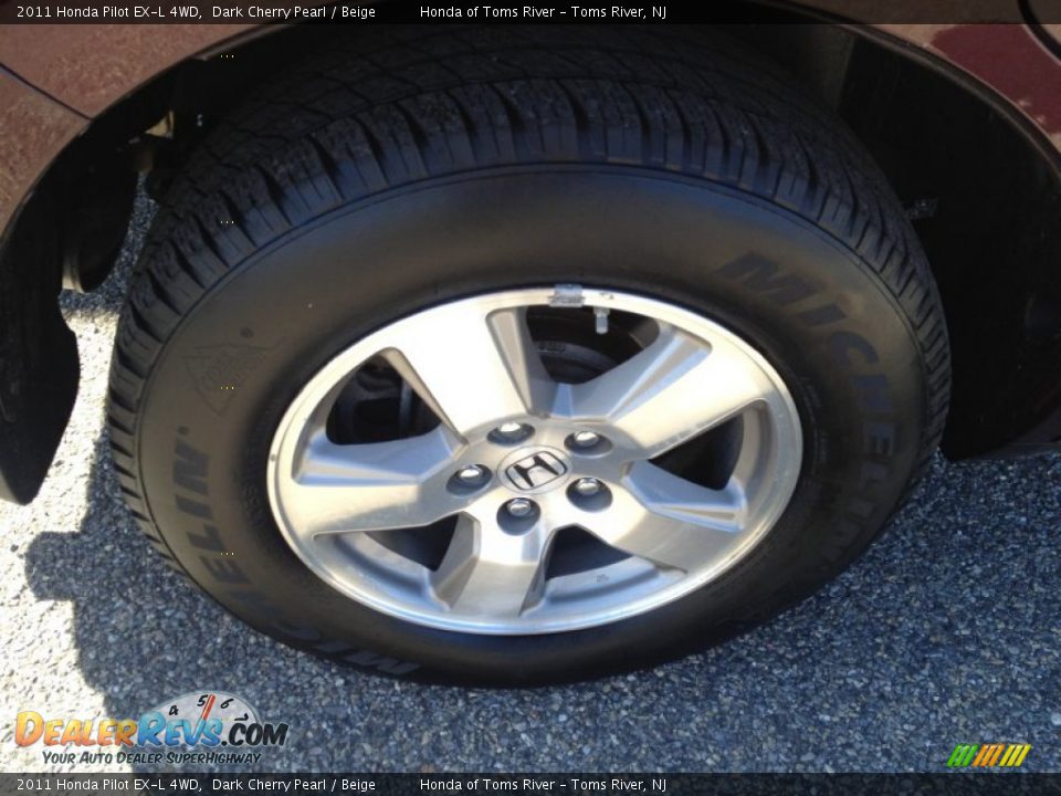 2011 Honda Pilot EX-L 4WD Dark Cherry Pearl / Beige Photo #24