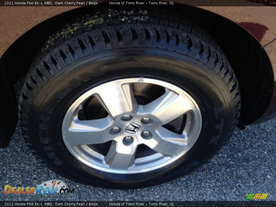 2011 Honda Pilot EX-L 4WD Dark Cherry Pearl / Beige Photo #25