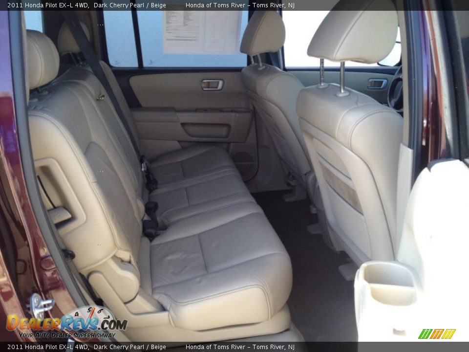 2011 Honda Pilot EX-L 4WD Dark Cherry Pearl / Beige Photo #29