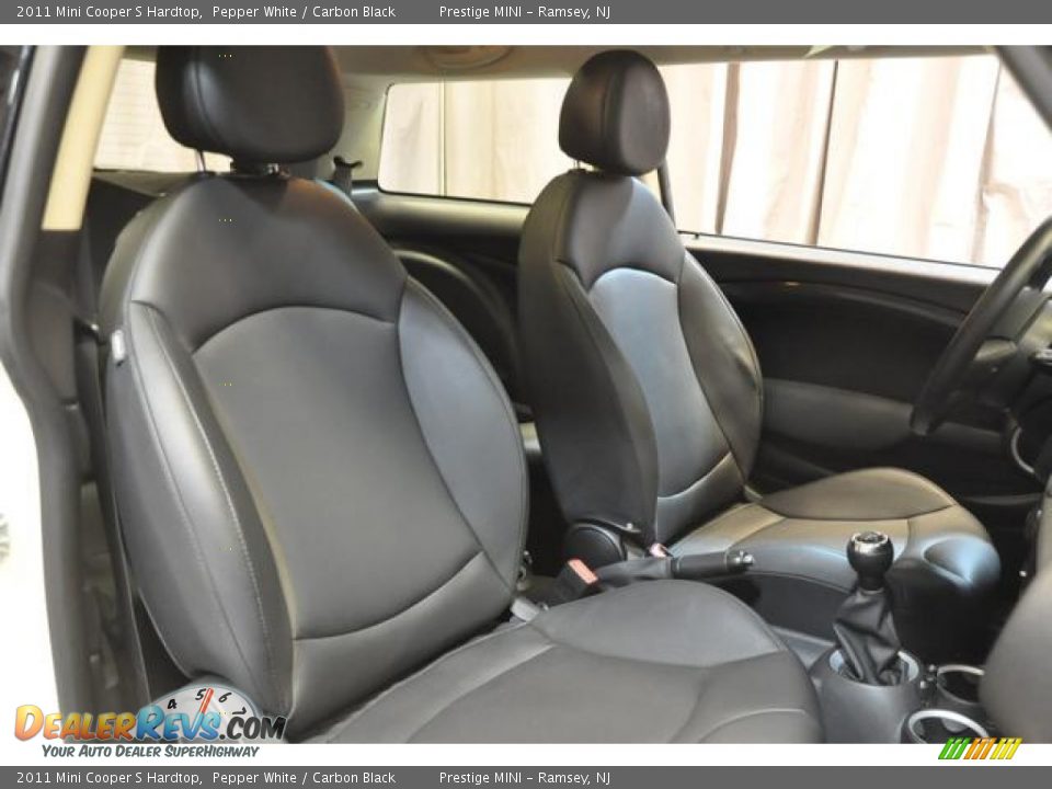 2011 Mini Cooper S Hardtop Pepper White / Carbon Black Photo #6