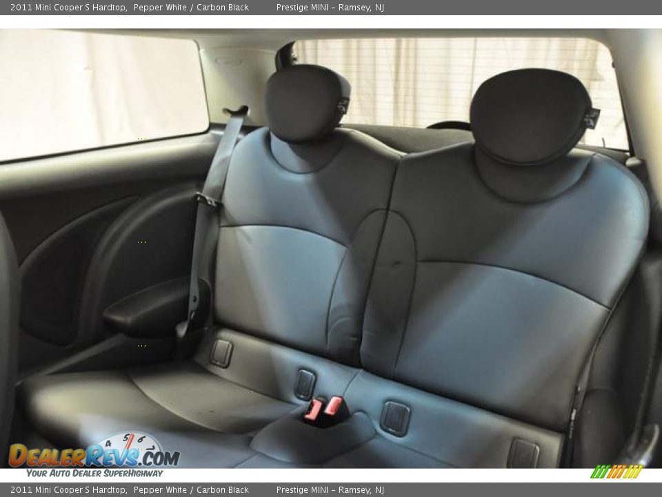 2011 Mini Cooper S Hardtop Pepper White / Carbon Black Photo #22