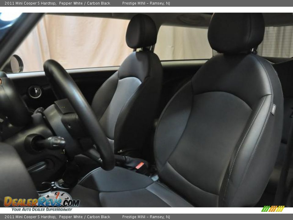 2011 Mini Cooper S Hardtop Pepper White / Carbon Black Photo #23