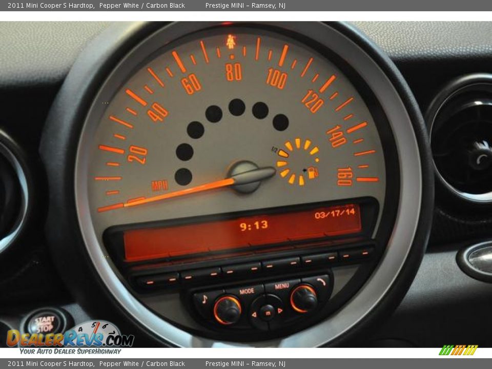 2011 Mini Cooper S Hardtop Pepper White / Carbon Black Photo #29