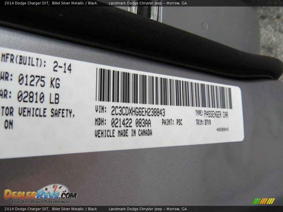 2014 Dodge Charger SXT Billet Silver Metallic / Black Photo #10