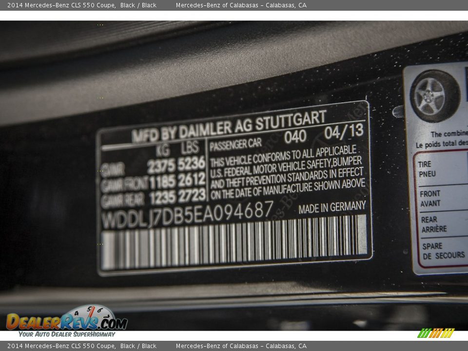 2014 Mercedes-Benz CLS 550 Coupe Black / Black Photo #20