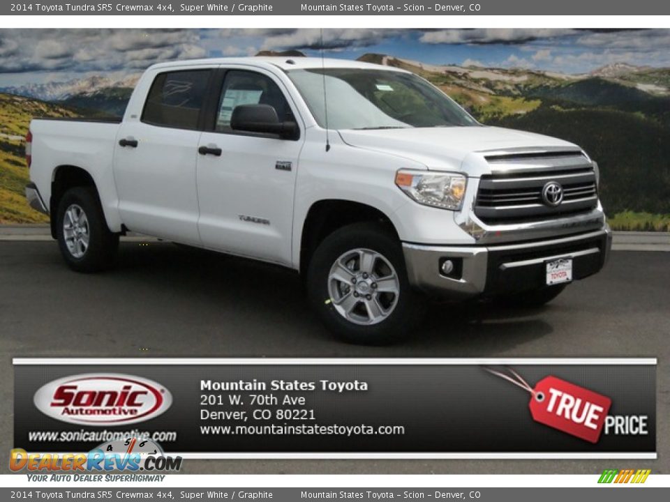 2014 Toyota Tundra SR5 Crewmax 4x4 Super White / Graphite Photo #1