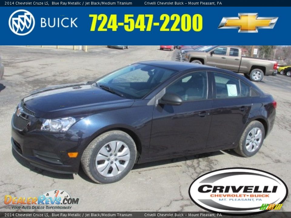 2014 Chevrolet Cruze LS Blue Ray Metallic / Jet Black/Medium Titanium Photo #1
