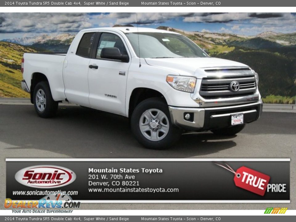 2014 Toyota Tundra SR5 Double Cab 4x4 Super White / Sand Beige Photo #1