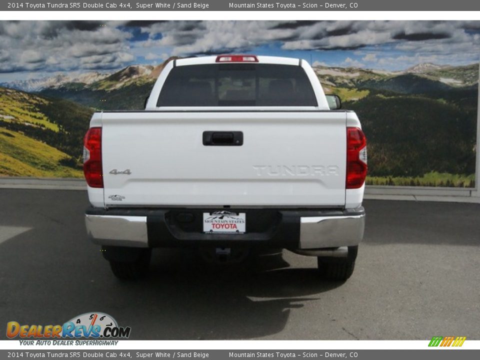 2014 Toyota Tundra SR5 Double Cab 4x4 Super White / Sand Beige Photo #4