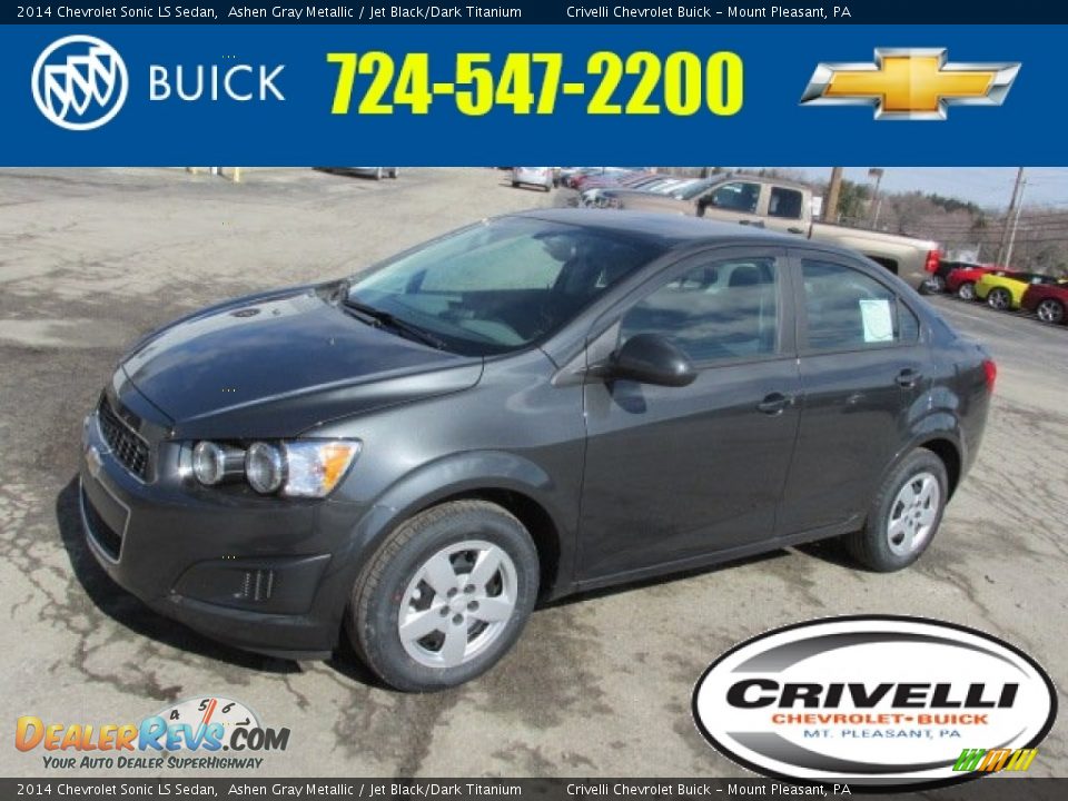 2014 Chevrolet Sonic LS Sedan Ashen Gray Metallic / Jet Black/Dark Titanium Photo #1