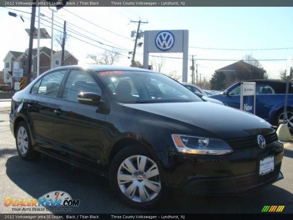 2012 Volkswagen Jetta SE Sedan Black / Titan Black Photo #1