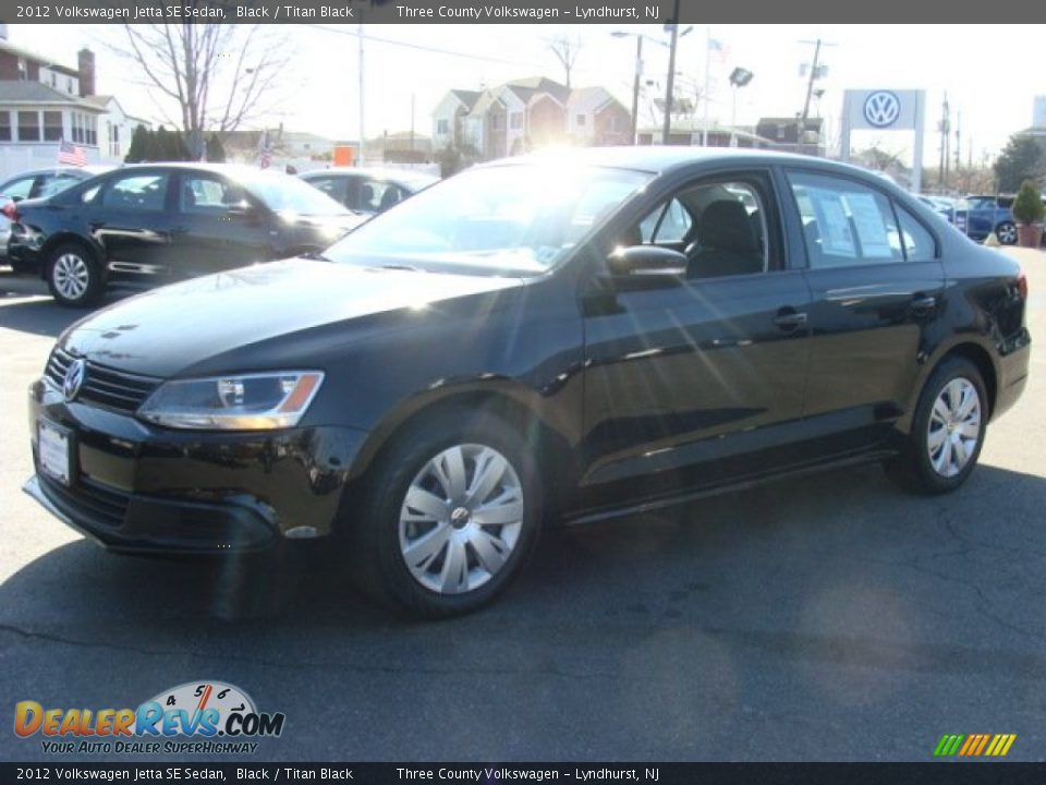 2012 Volkswagen Jetta SE Sedan Black / Titan Black Photo #3