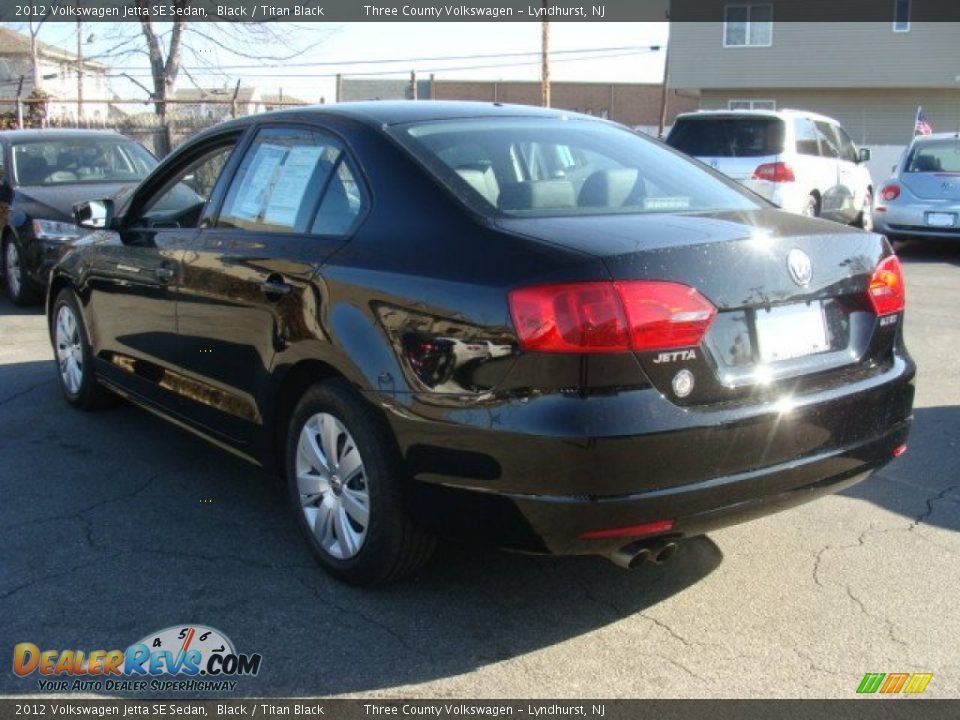 2012 Volkswagen Jetta SE Sedan Black / Titan Black Photo #4