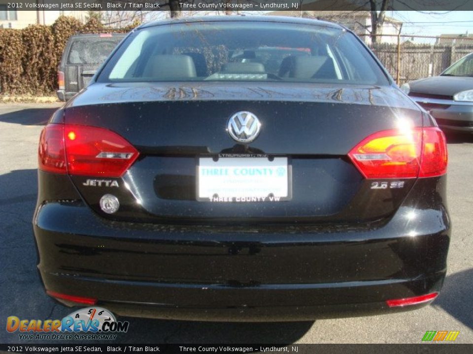 2012 Volkswagen Jetta SE Sedan Black / Titan Black Photo #5