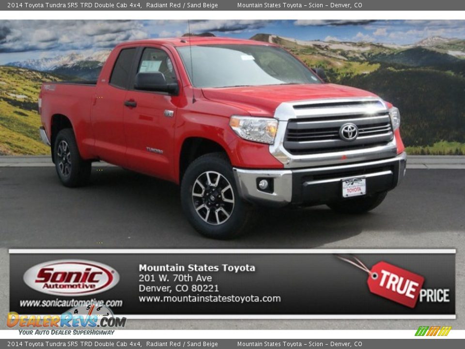 2014 Toyota Tundra SR5 TRD Double Cab 4x4 Radiant Red / Sand Beige Photo #1