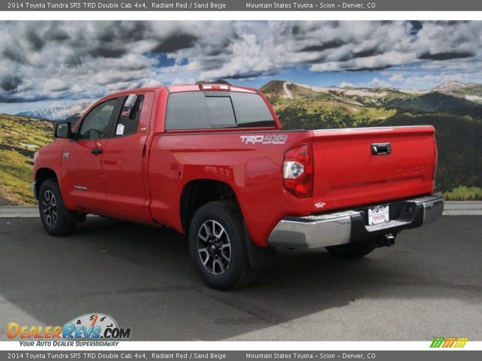 2014 Toyota Tundra SR5 TRD Double Cab 4x4 Radiant Red / Sand Beige Photo #3