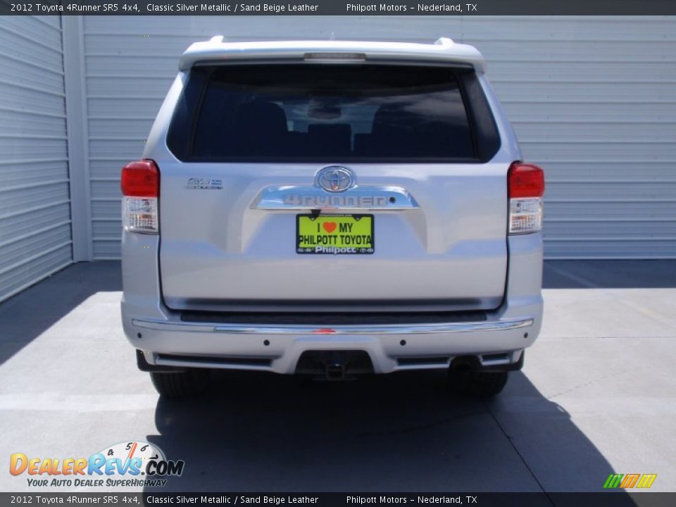 2012 Toyota 4Runner SR5 4x4 Classic Silver Metallic / Sand Beige Leather Photo #5