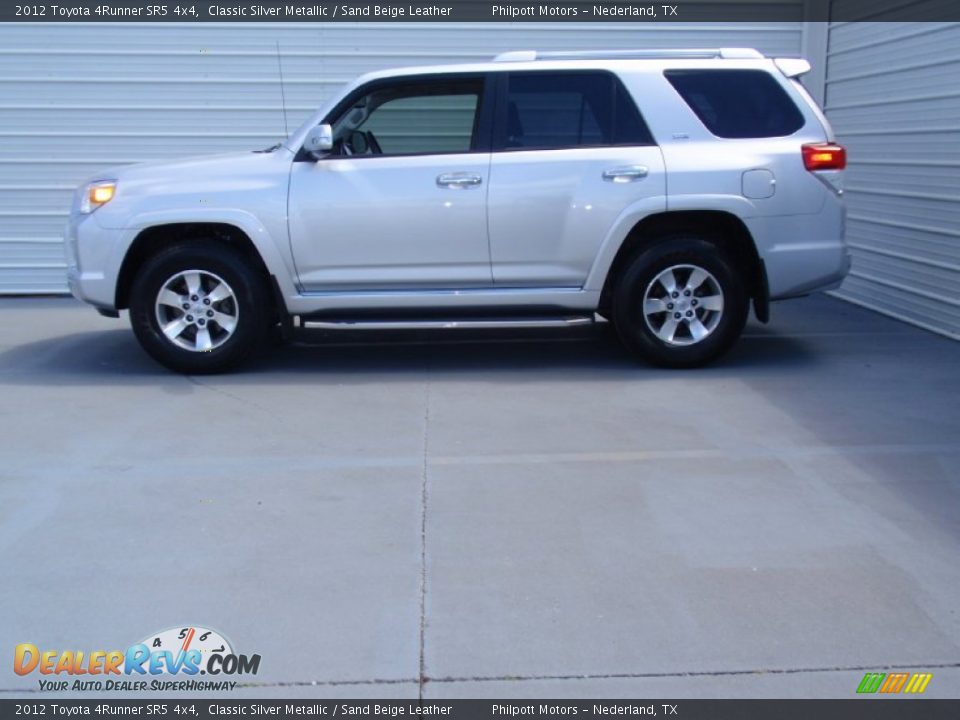2012 Toyota 4Runner SR5 4x4 Classic Silver Metallic / Sand Beige Leather Photo #6