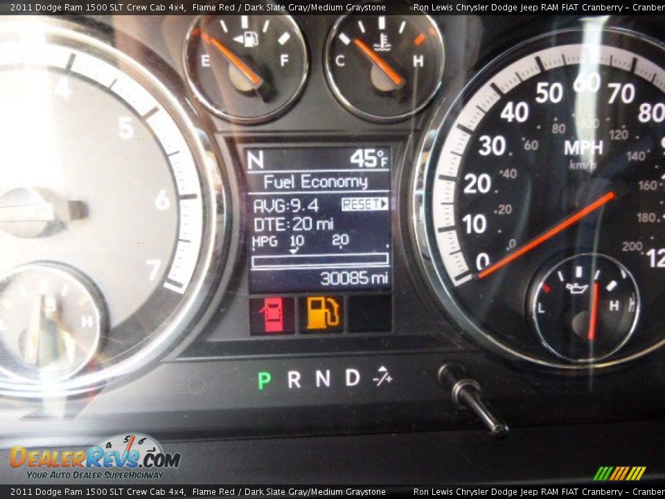 2011 Dodge Ram 1500 SLT Crew Cab 4x4 Flame Red / Dark Slate Gray/Medium Graystone Photo #19