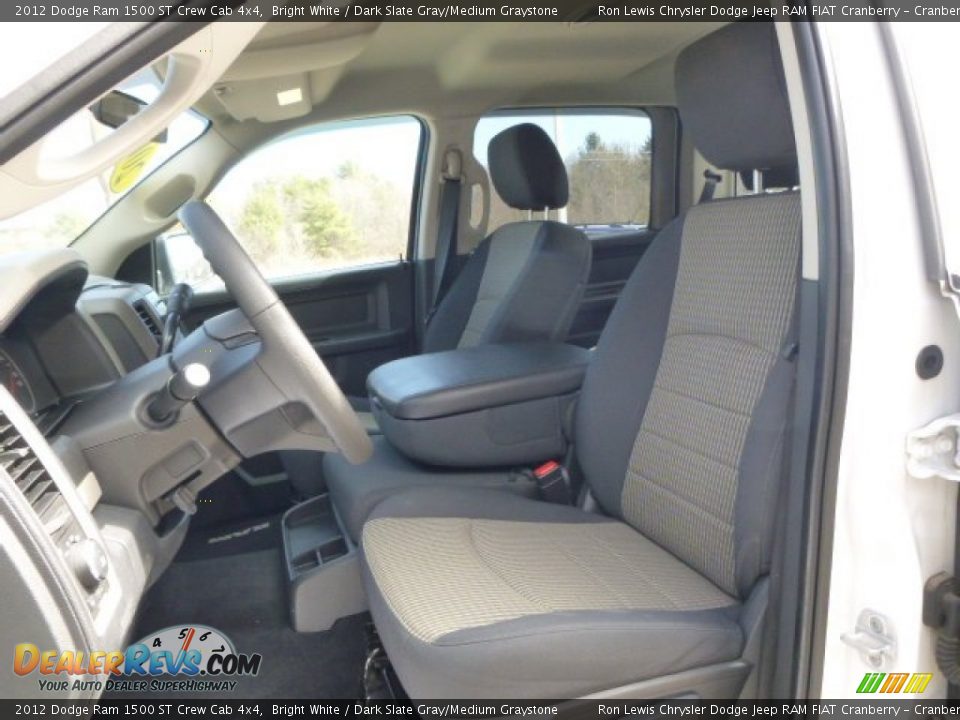 2012 Dodge Ram 1500 ST Crew Cab 4x4 Bright White / Dark Slate Gray/Medium Graystone Photo #10