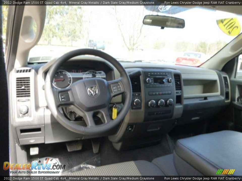 2012 Dodge Ram 1500 ST Quad Cab 4x4 Mineral Gray Metallic / Dark Slate Gray/Medium Graystone Photo #14