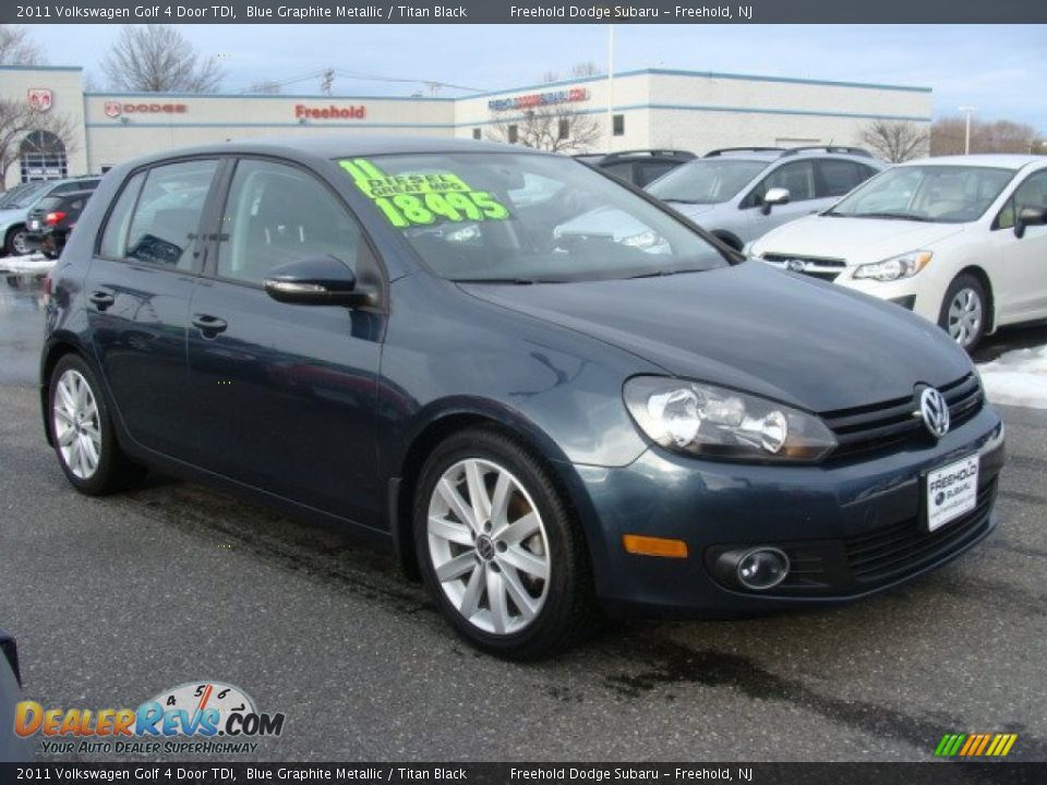 2011 Volkswagen Golf 4 Door TDI Blue Graphite Metallic / Titan Black Photo #3