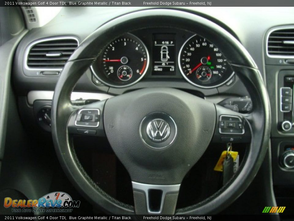 2011 Volkswagen Golf 4 Door TDI Blue Graphite Metallic / Titan Black Photo #14