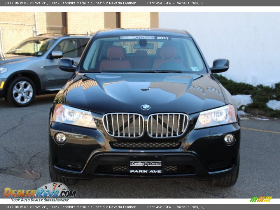 2011 BMW X3 xDrive 28i Black Sapphire Metallic / Chestnut Nevada Leather Photo #7