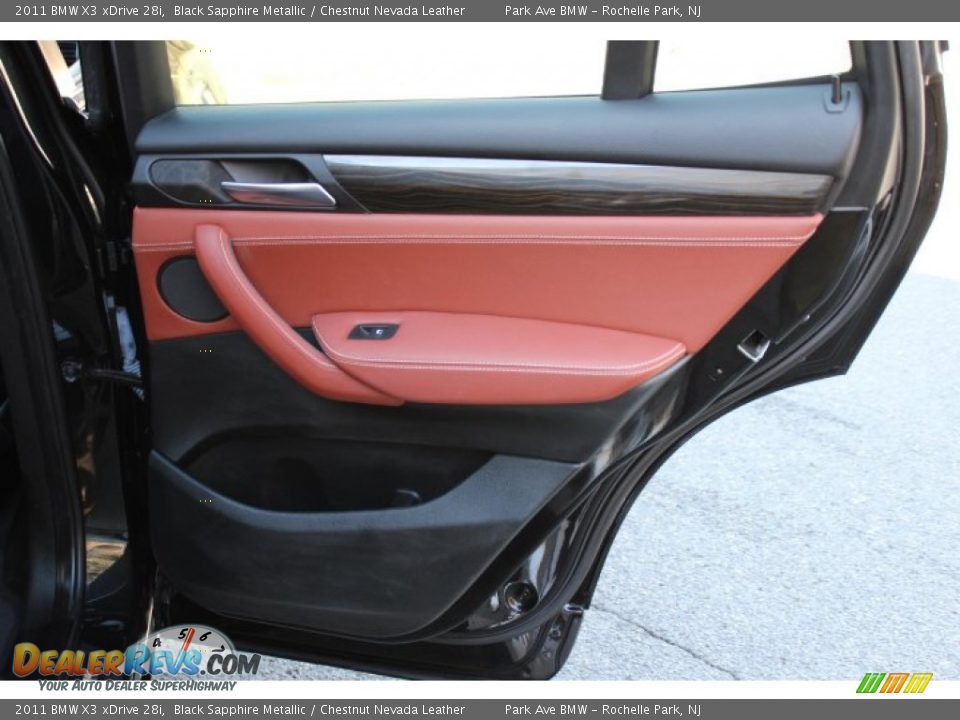 2011 BMW X3 xDrive 28i Black Sapphire Metallic / Chestnut Nevada Leather Photo #22