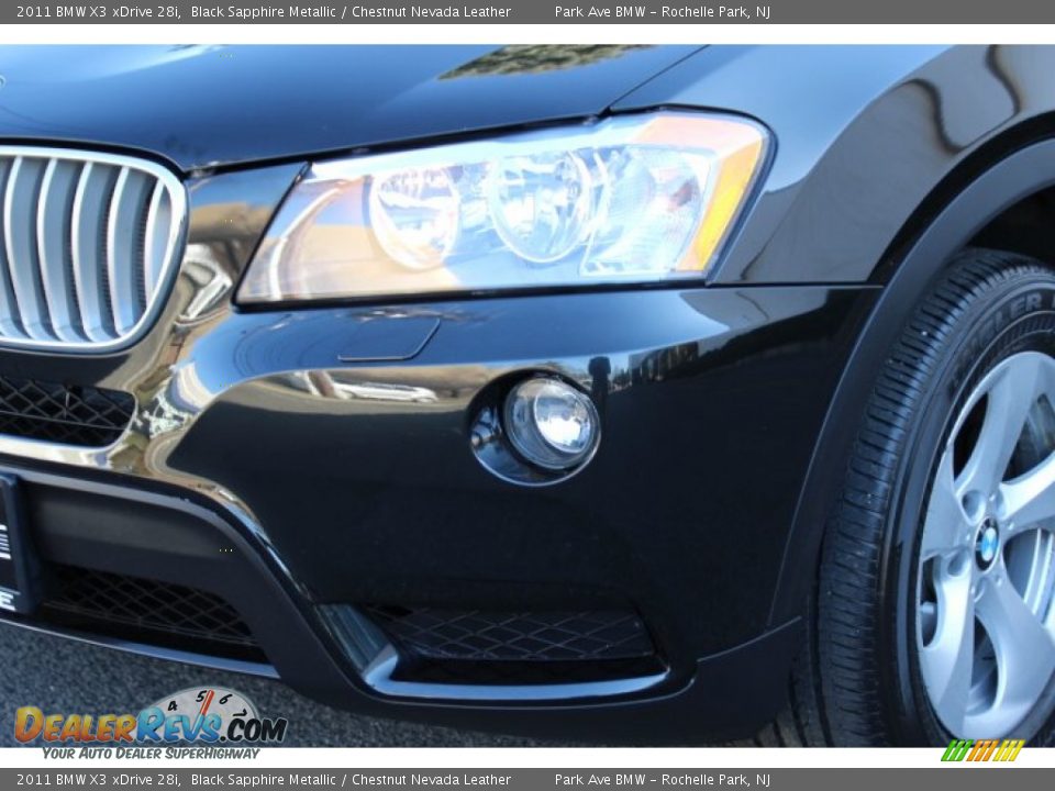 2011 BMW X3 xDrive 28i Black Sapphire Metallic / Chestnut Nevada Leather Photo #29