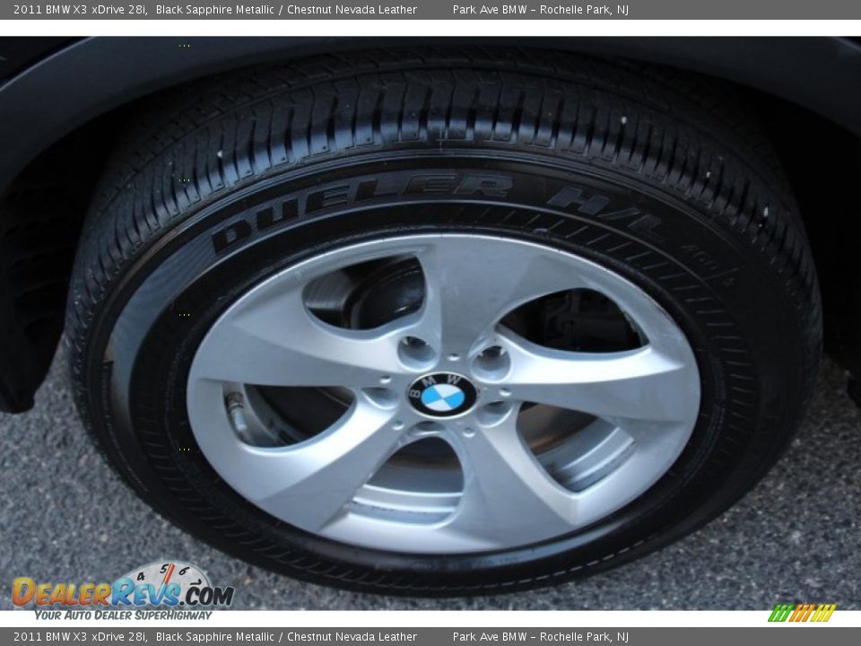 2011 BMW X3 xDrive 28i Black Sapphire Metallic / Chestnut Nevada Leather Photo #31