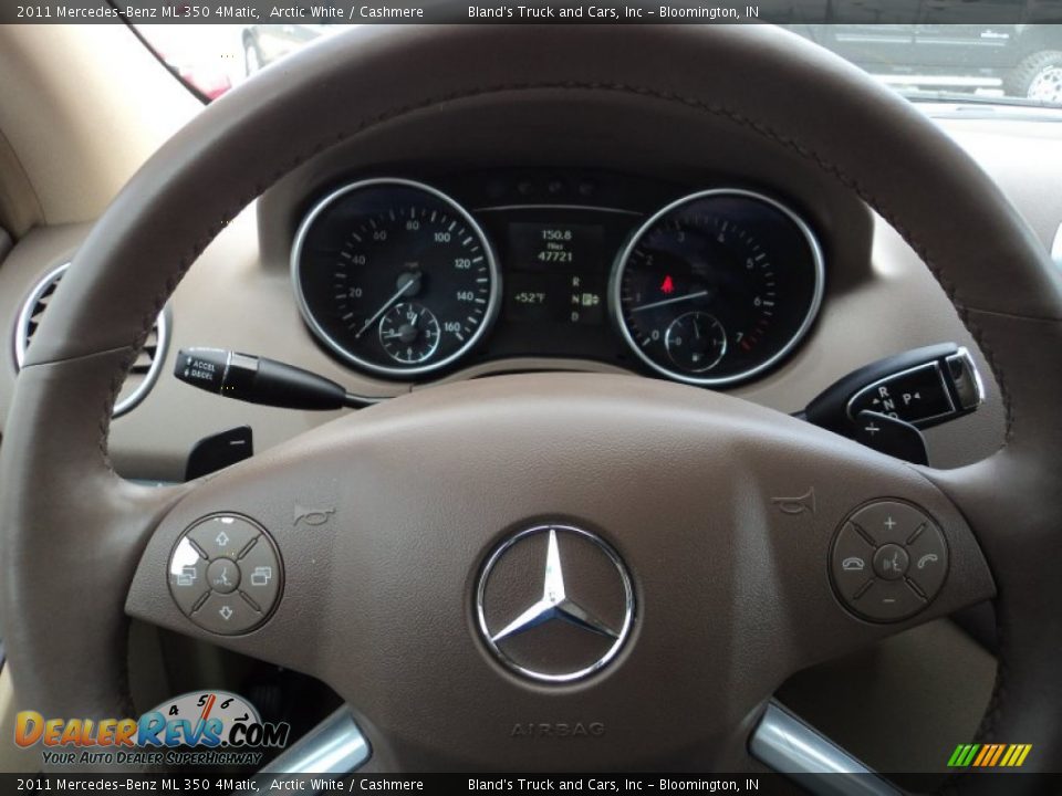 2011 Mercedes-Benz ML 350 4Matic Arctic White / Cashmere Photo #6